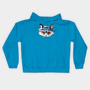 CUTE KITTY. cute kitten. BIG EYES. Kids Hoodie